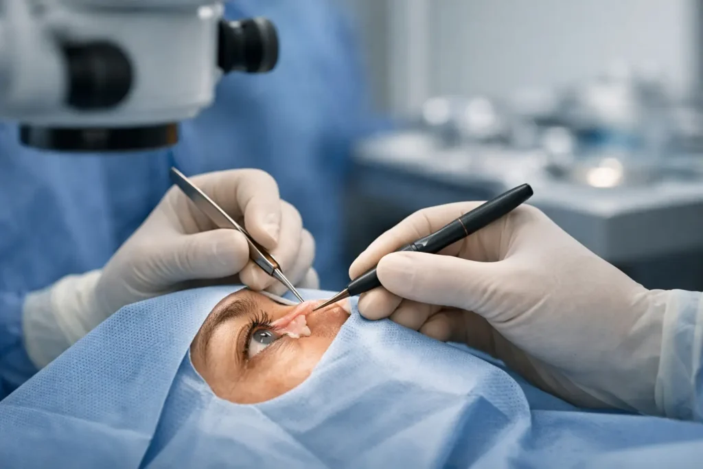Operación de carnosidad en el ojo: qué esperar